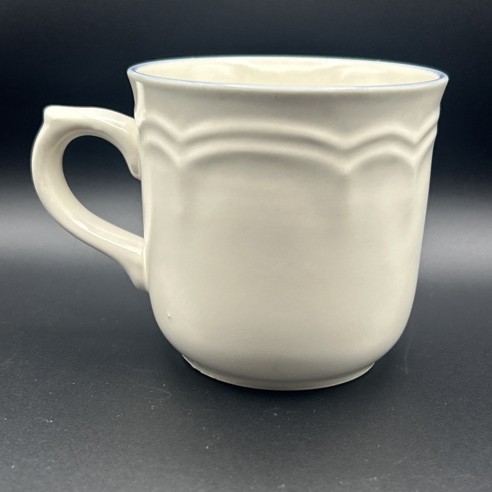VTG Cordella Stoneware Coffee Or Tea Mug/Cup Blue Floral Bouquet Pattern Japan - Picture 3 of 5
